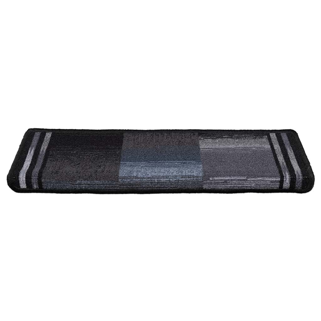 vidaXL Samoprzylepne nakładki na schody 5 szt., 65x21x4cm czarno-szare