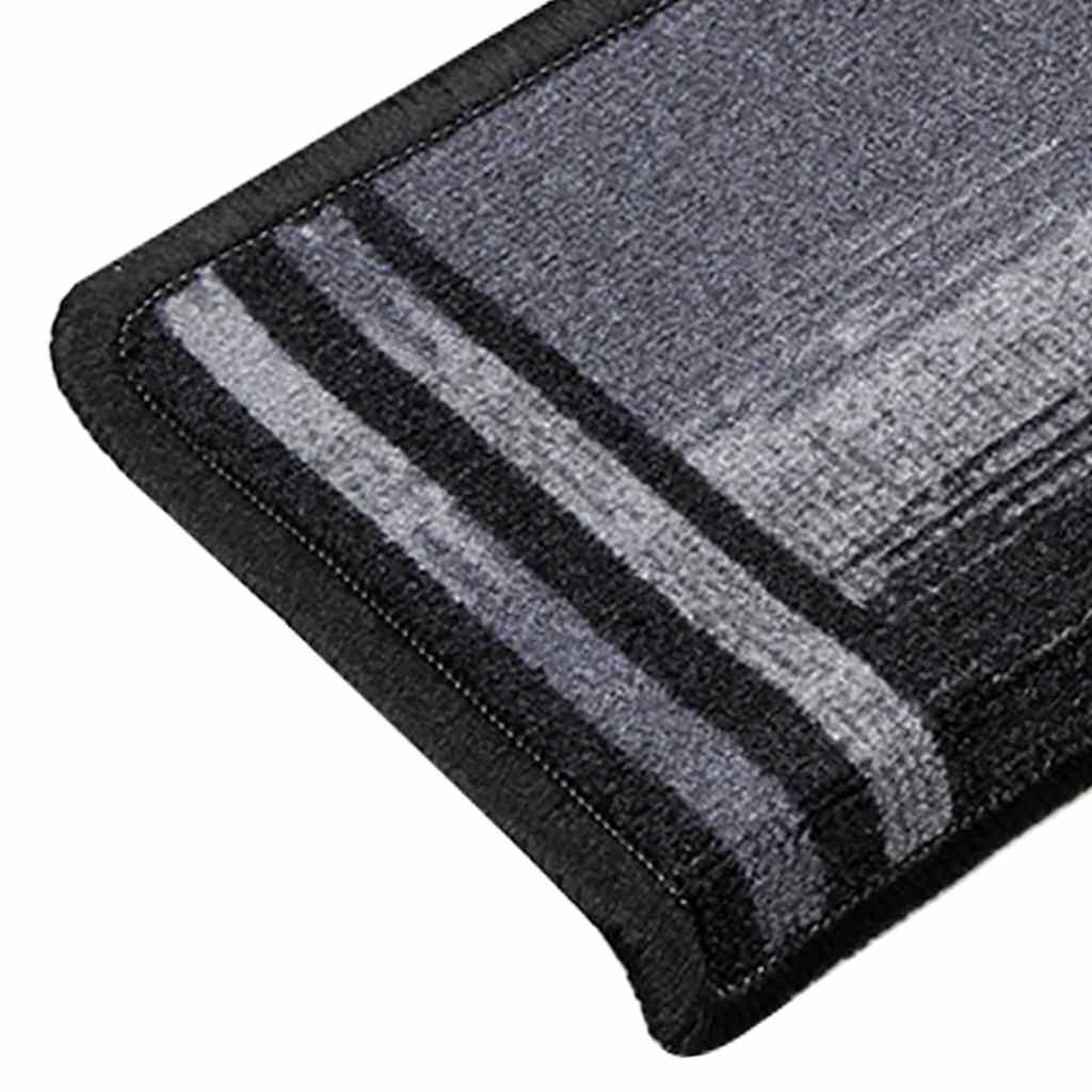 vidaXL Samoprzylepne nakładki na schody 5 szt., 65x21x4cm czarno-szare