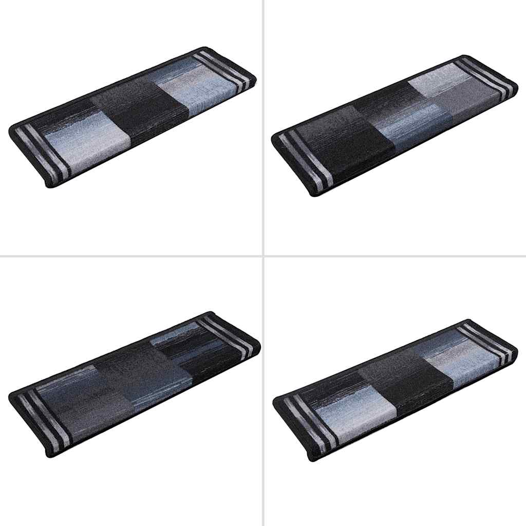 vidaXL Samoprzylepne nakładki na schody 5 szt., 65x21x4cm czarno-szare
