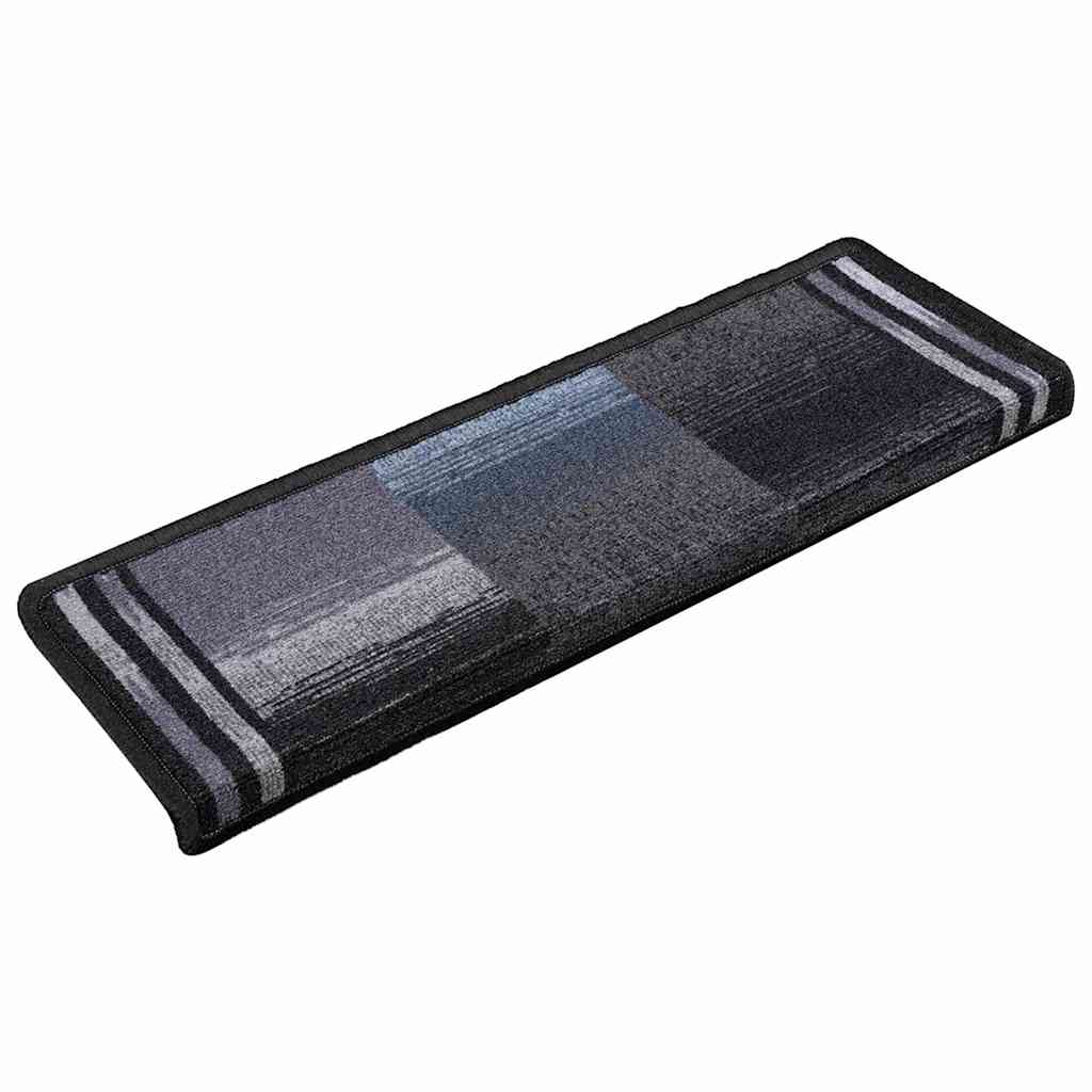 vidaXL Samoprzylepne nakładki na schody 10 szt. 65x21x4cm czarno-szare