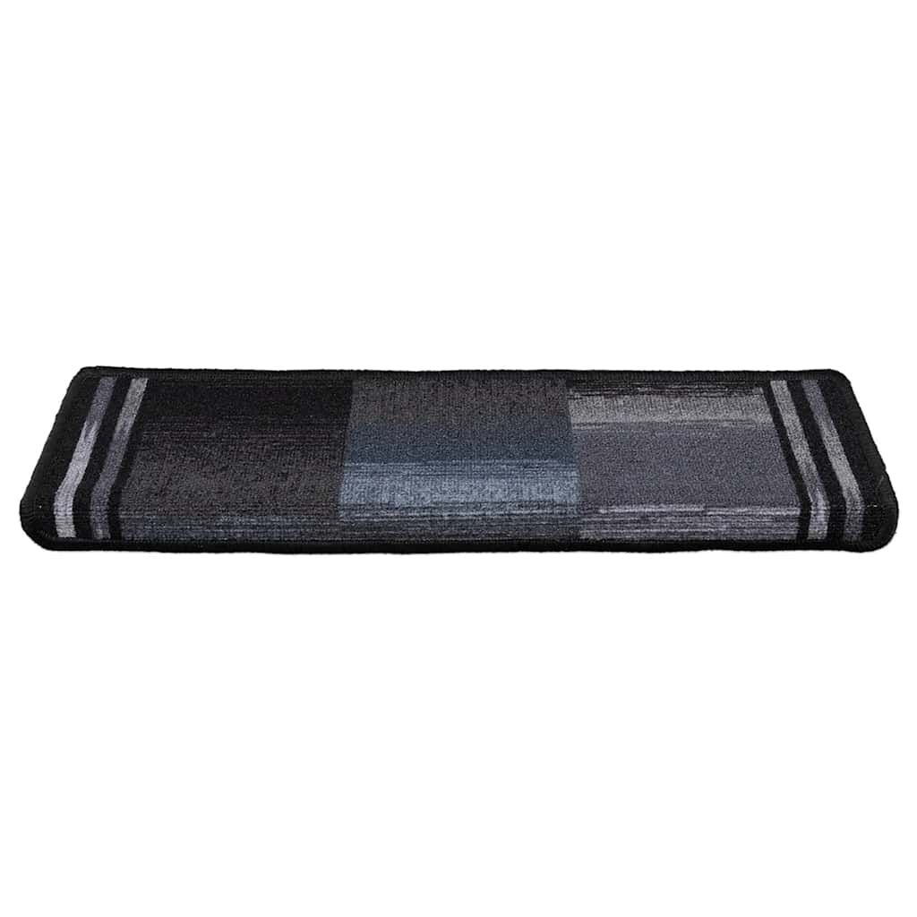 vidaXL Samoprzylepne nakładki na schody 10 szt. 65x21x4cm czarno-szare