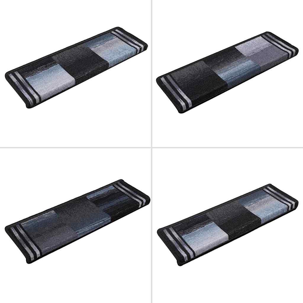 vidaXL Samoprzylepne nakładki na schody 10 szt. 65x21x4cm czarno-szare