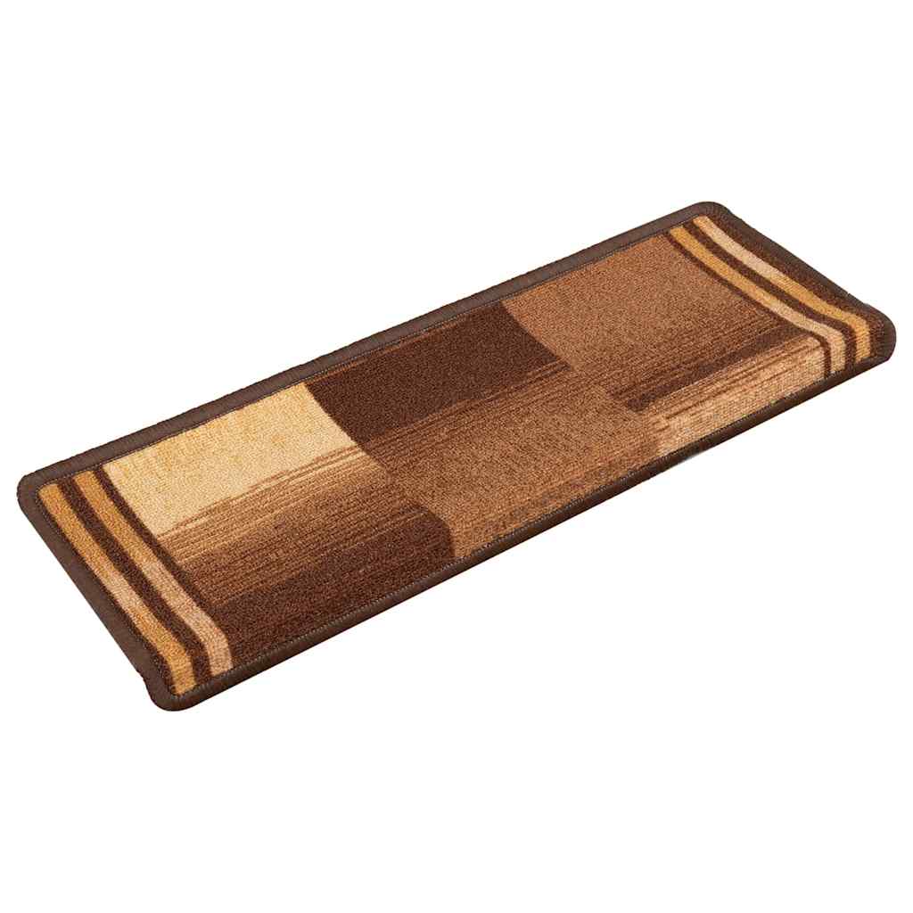 vidaXL Samoprzylepne nakładki na schody, 5 szt., 65x21x4 cm, brązowe