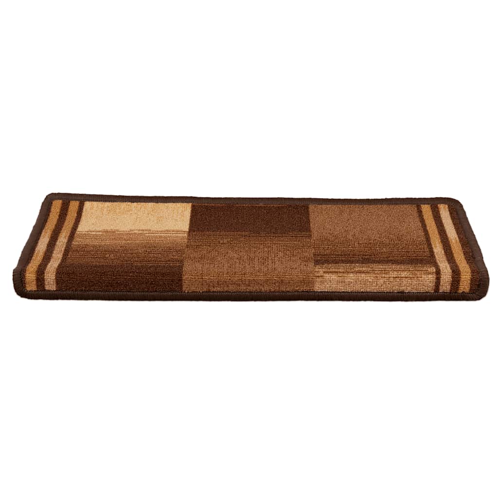 vidaXL Samoprzylepne nakładki na schody, 5 szt., 65x21x4 cm, brązowe