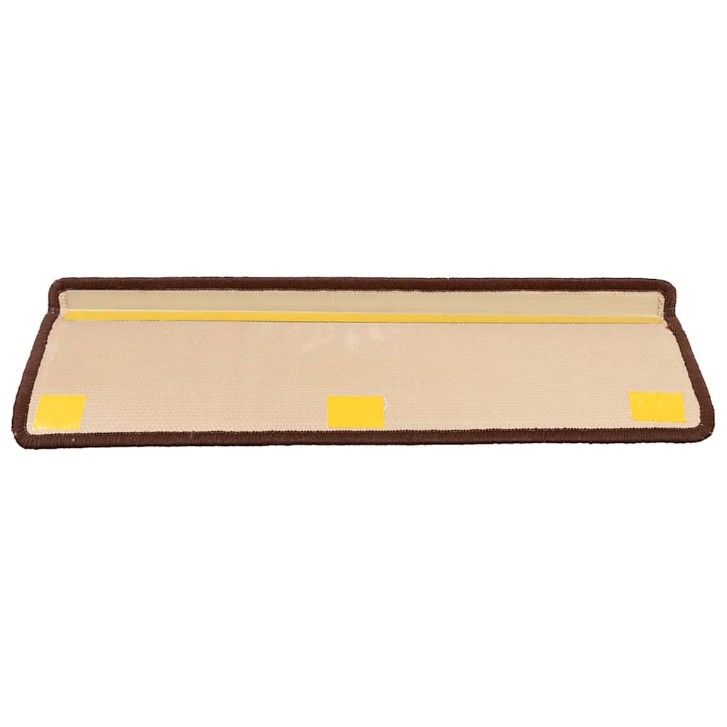 vidaXL Samoprzylepne nakładki na schody, 5 szt., 65x21x4 cm, brązowe