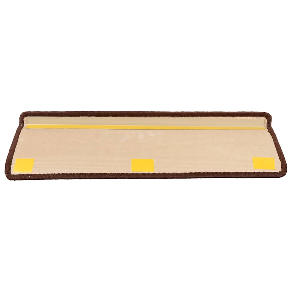 vidaXL Samoprzylepne nakładki na schody, 10 szt., 65x21x4 cm, brązowe