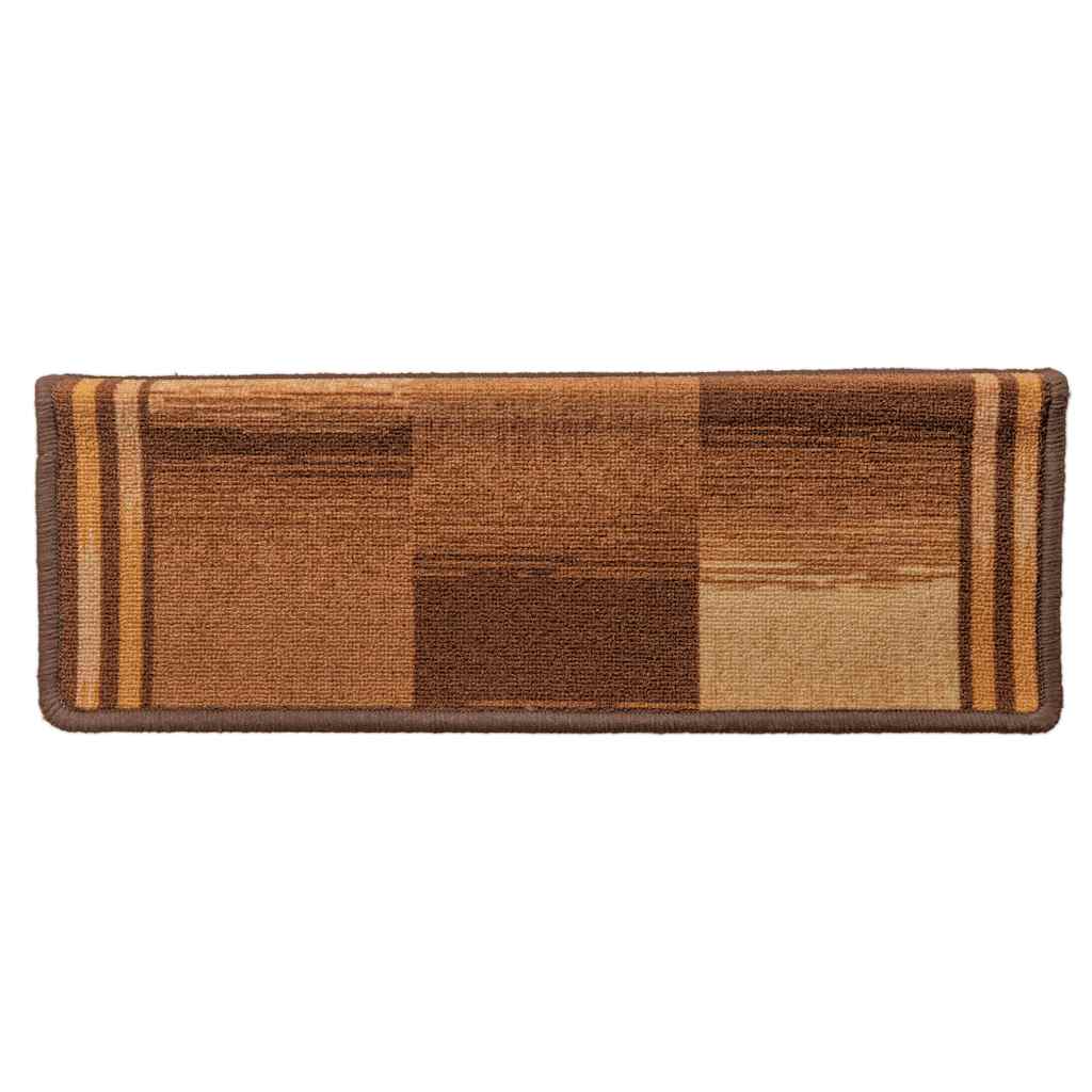 vidaXL Samoprzylepne nakładki na schody, 10 szt., 65x21x4 cm, brązowe