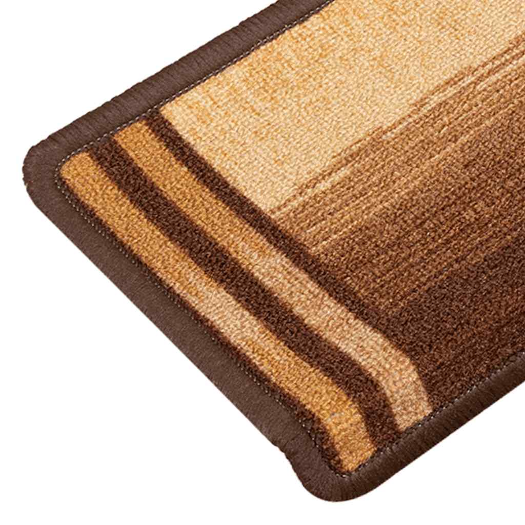 vidaXL Samoprzylepne nakładki na schody, 10 szt., 65x21x4 cm, brązowe