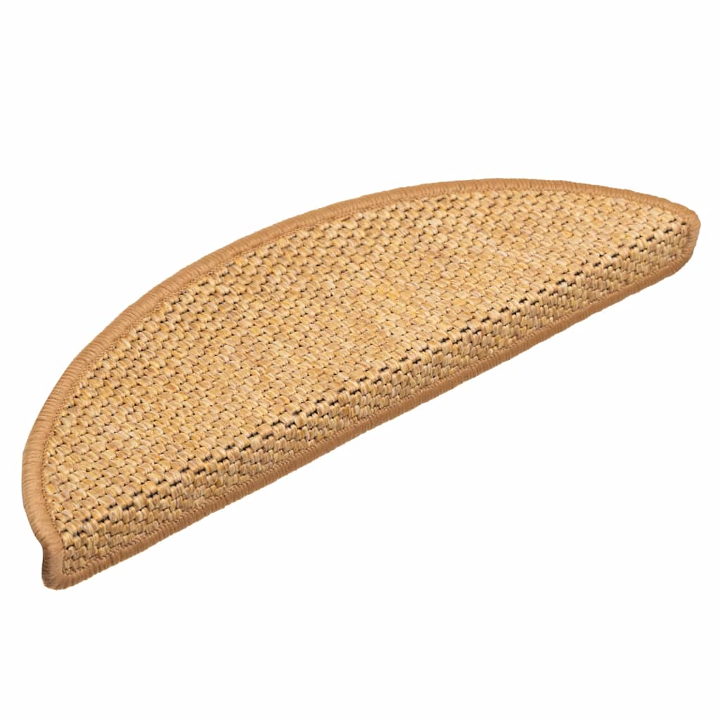 vidaXL Samoprzylepne nakładki na schody, 15 szt., 56x17x3 cm, sizalowe