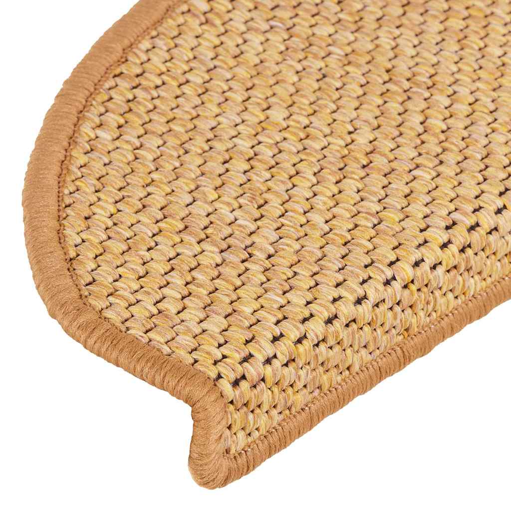 vidaXL Samoprzylepne nakładki na schody, 15 szt., 65x21x4 cm, sizalowe