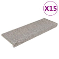 vidaXL Samoprzylepne nakładki na schody, 15 szt., 65x21x4 cm, srebrne