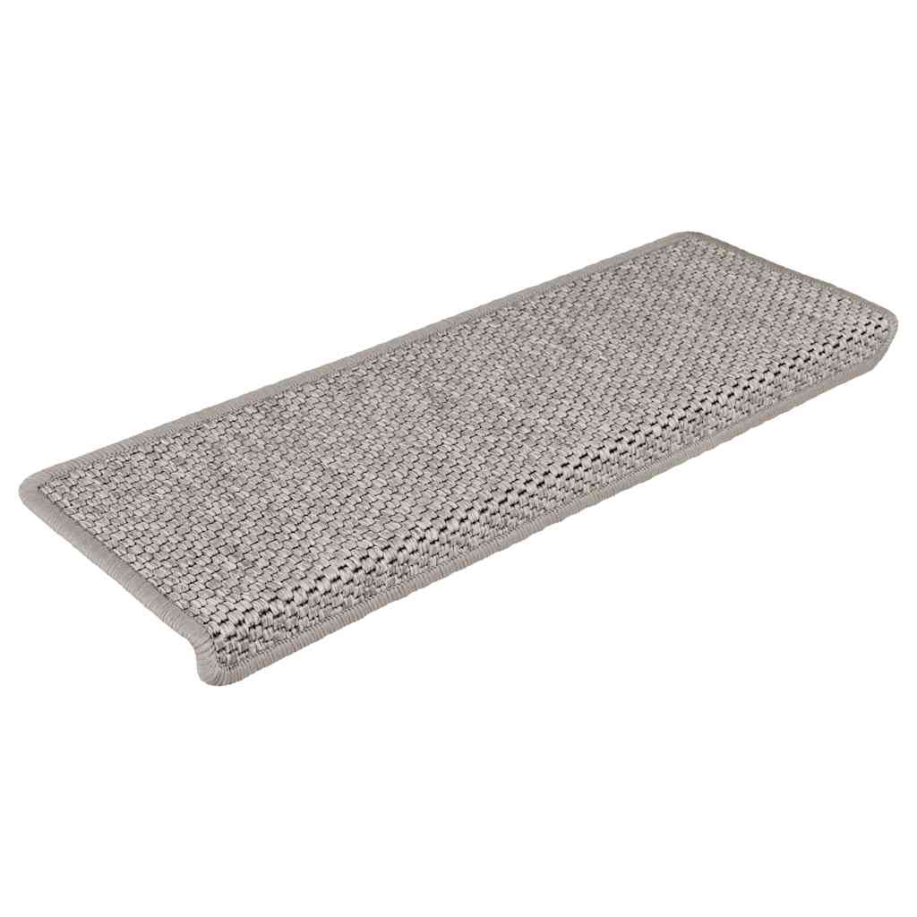 vidaXL Samoprzylepne nakładki na schody, 15 szt., 65x21x4 cm, srebrne