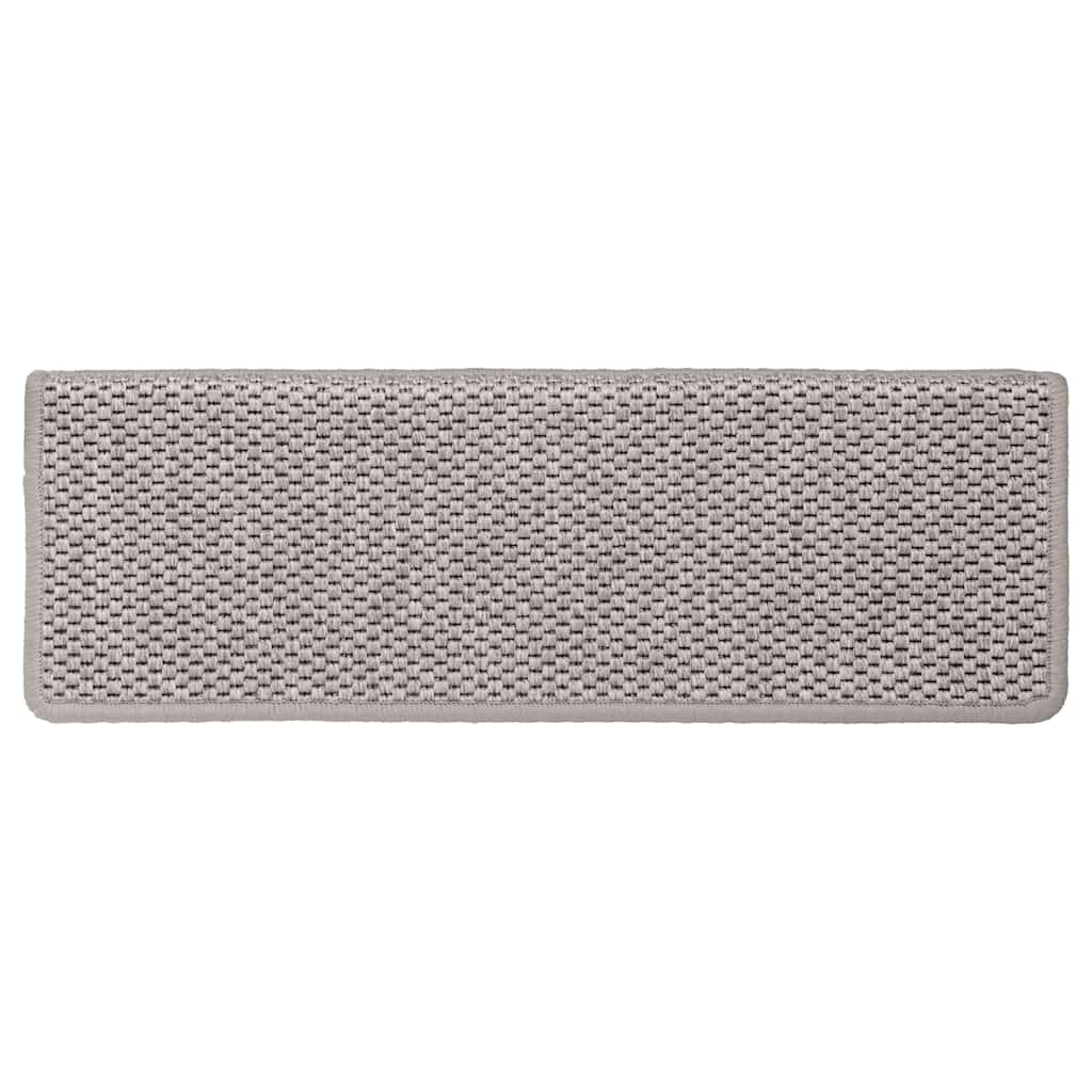 vidaXL Samoprzylepne nakładki na schody, 15 szt., 65x21x4 cm, srebrne