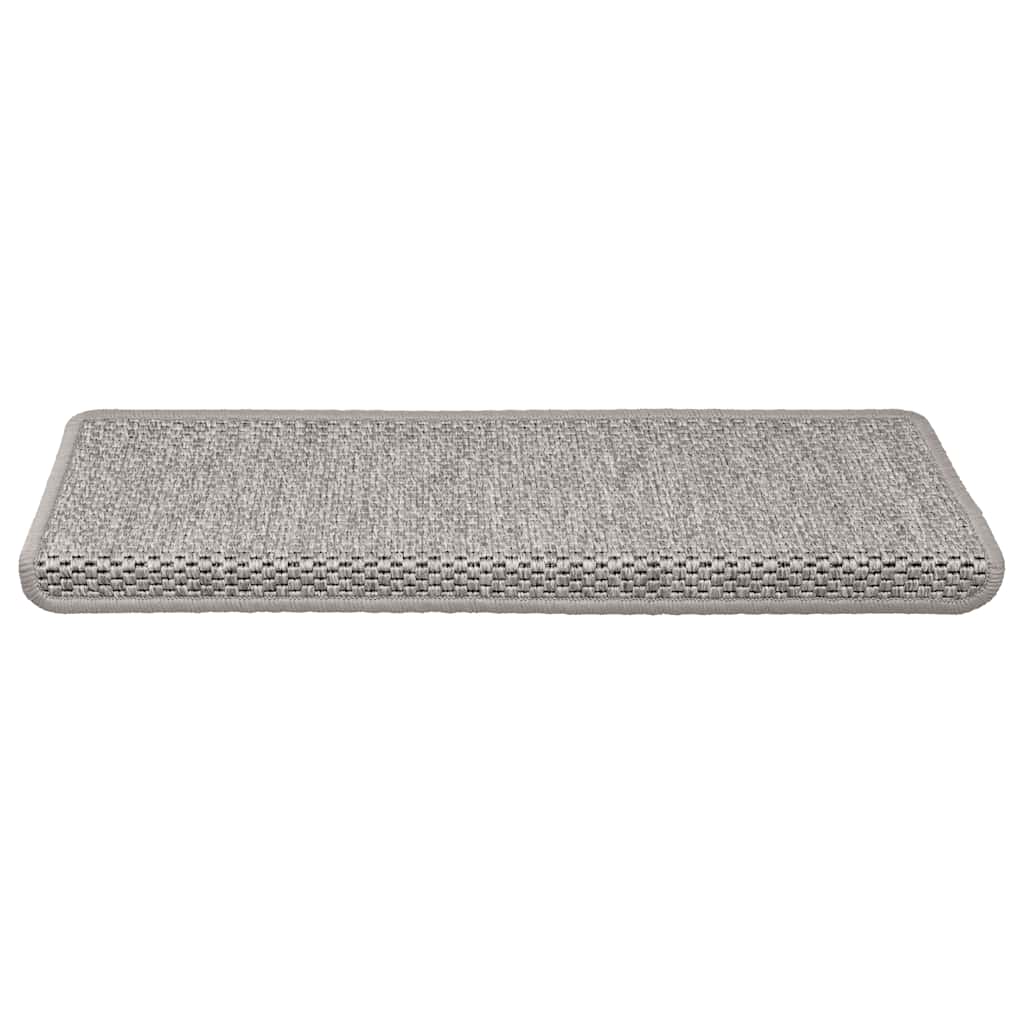 vidaXL Samoprzylepne nakładki na schody, 15 szt., 65x21x4 cm, srebrne