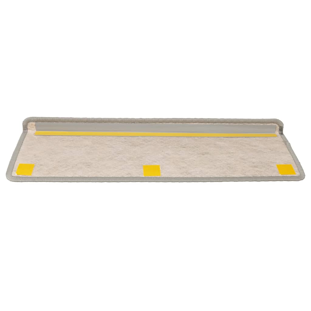 vidaXL Samoprzylepne nakładki na schody, 15 szt., 65x21x4 cm, srebrne