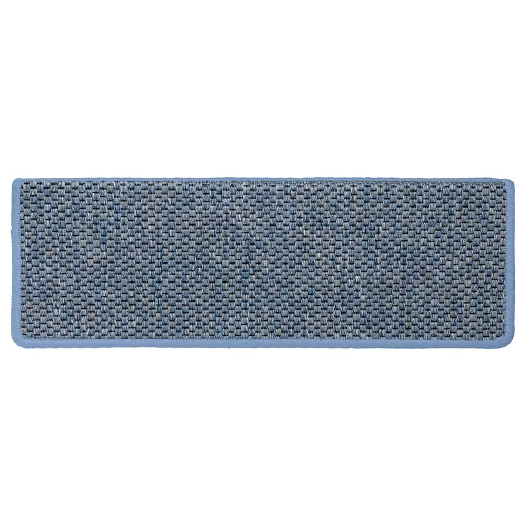 vidaXL Samoprzylepne nakładki na schody, 15 szt., 65x21x4cm niebieskie