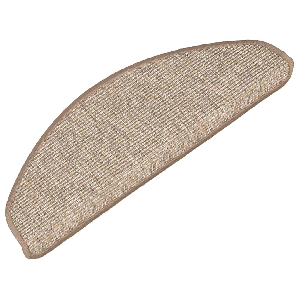 vidaXL Maty na schody 15 szt. 65x21x4 cm Jasnobrązowe, półokrągłe, duże