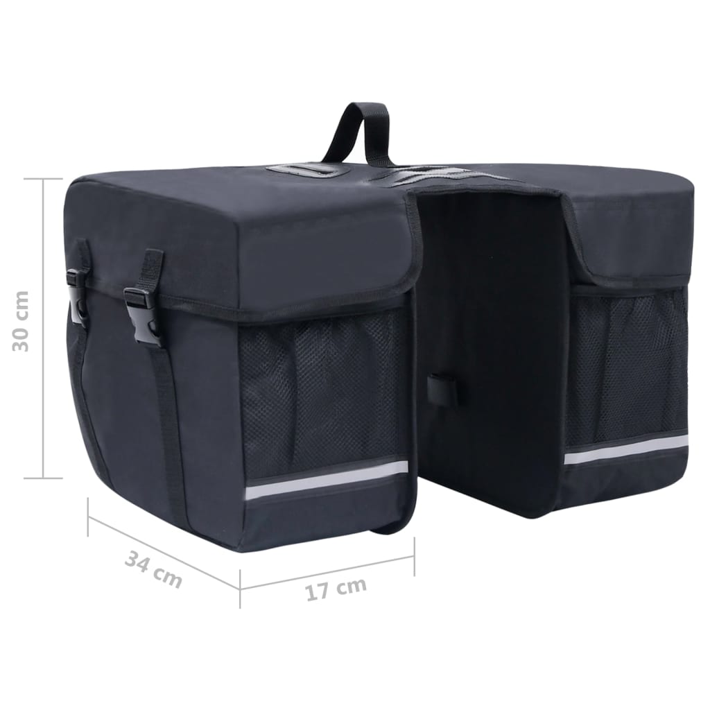 vidaXL Podwójna sakwa rowerowa na bagażnik, wodoszczelna, 35 L