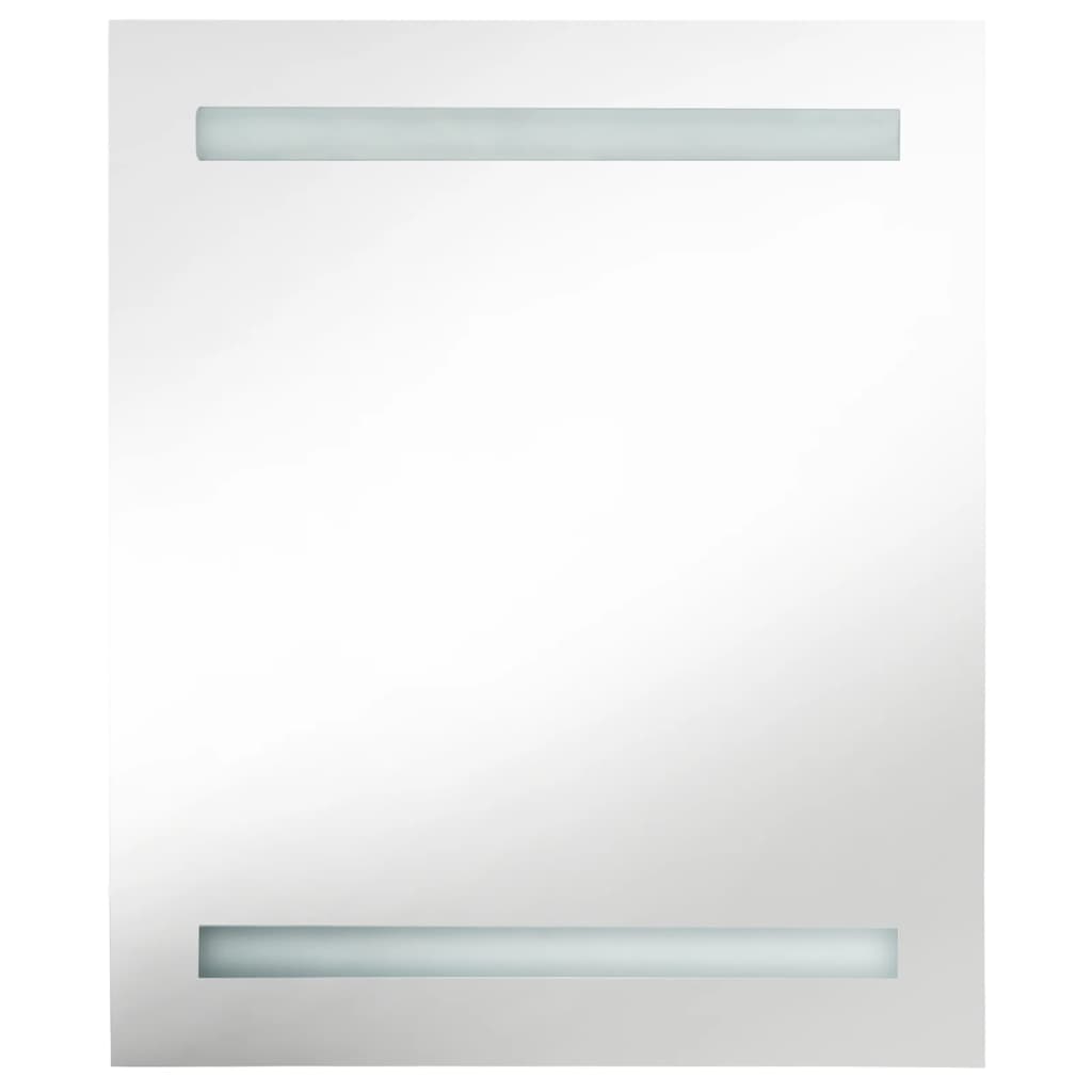 vidaXL Szafka łazienkowa z lustrem i LED, szarość betonu, 50x14x60 cm