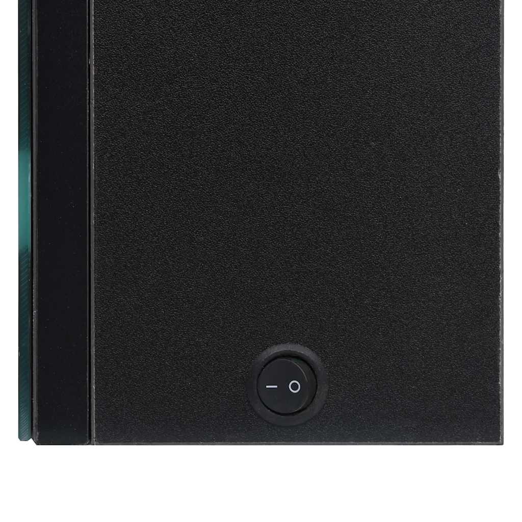 vidaXL Szafka łazienkowa z lustrem i LED, czarna, 50x14x60 cm