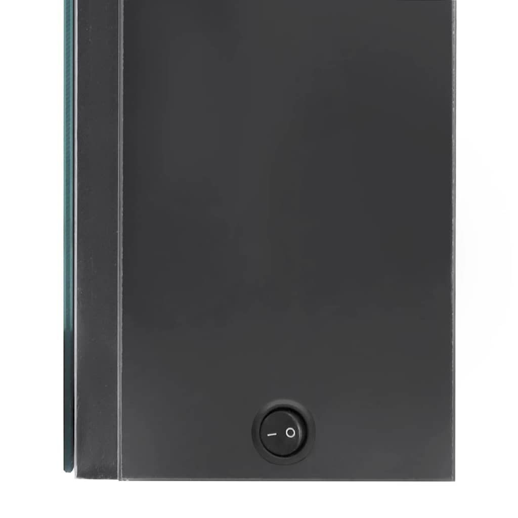 vidaXL Szafka łazienkowa z lustrem i LED, szara, 80x12x68 cm