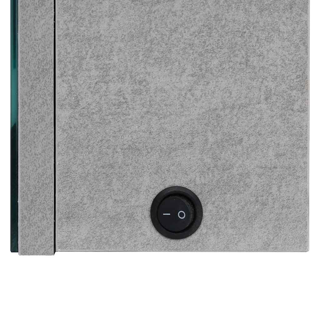 vidaXL Szafka łazienkowa z lustrem i LED, szarość betonu, 62x14x60 cm