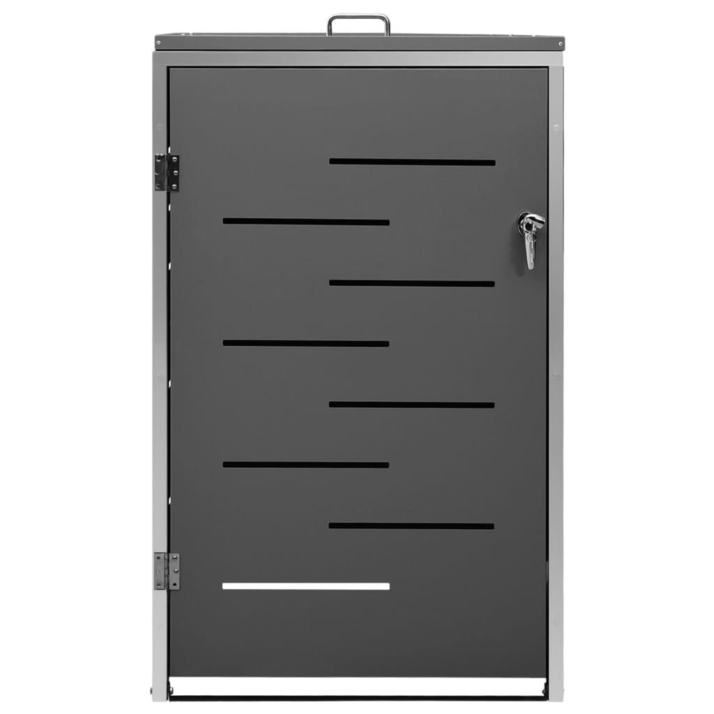 vidaXL Osłona na 1 kosz na śmieci, 69x77,5x112,5 cm, stal nierdzewna