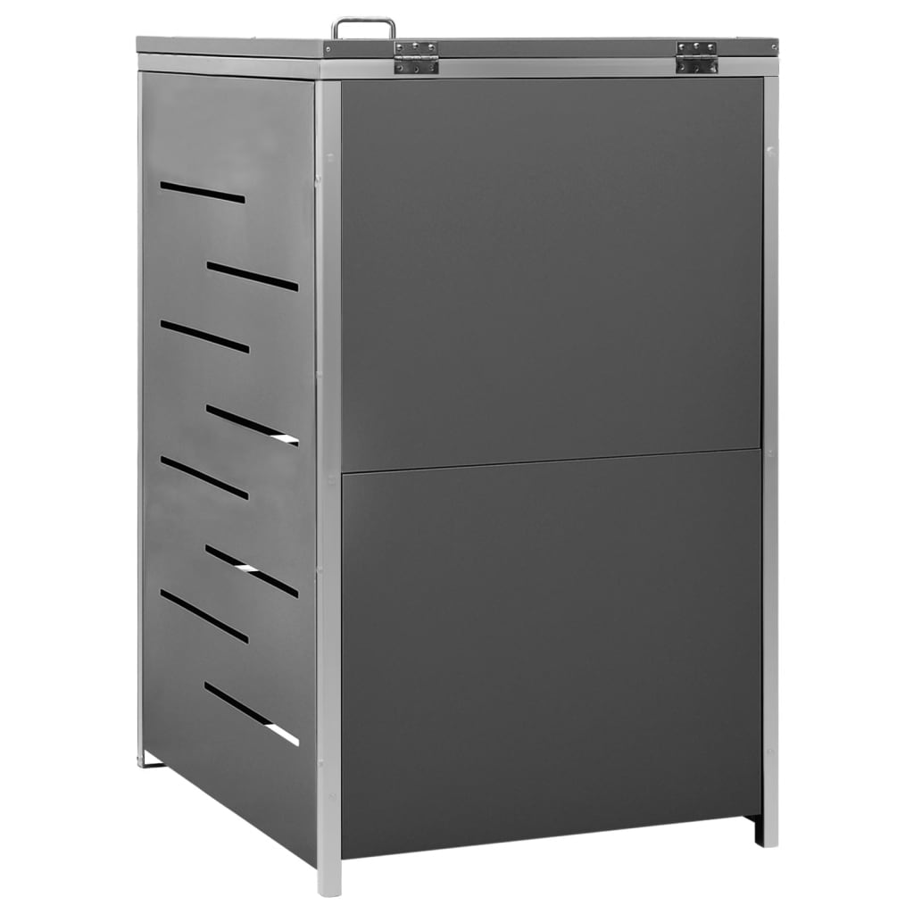 vidaXL Osłona na 1 kosz na śmieci, 69x77,5x112,5 cm, stal nierdzewna
