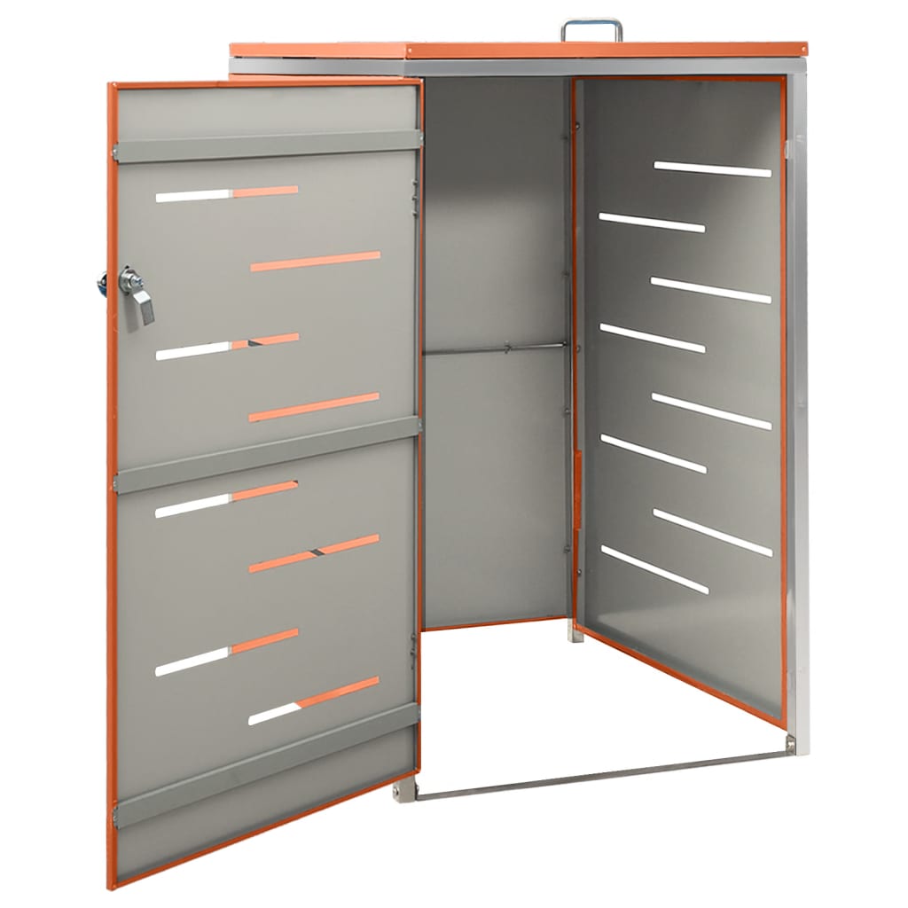 vidaXL Osłona na 1 kosz na śmieci, 69x77,5x112,5 cm, stal nierdzewna