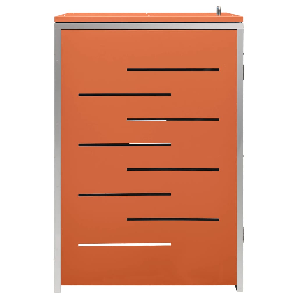 vidaXL Osłona na 1 kosz na śmieci, 69x77,5x112,5 cm, stal nierdzewna