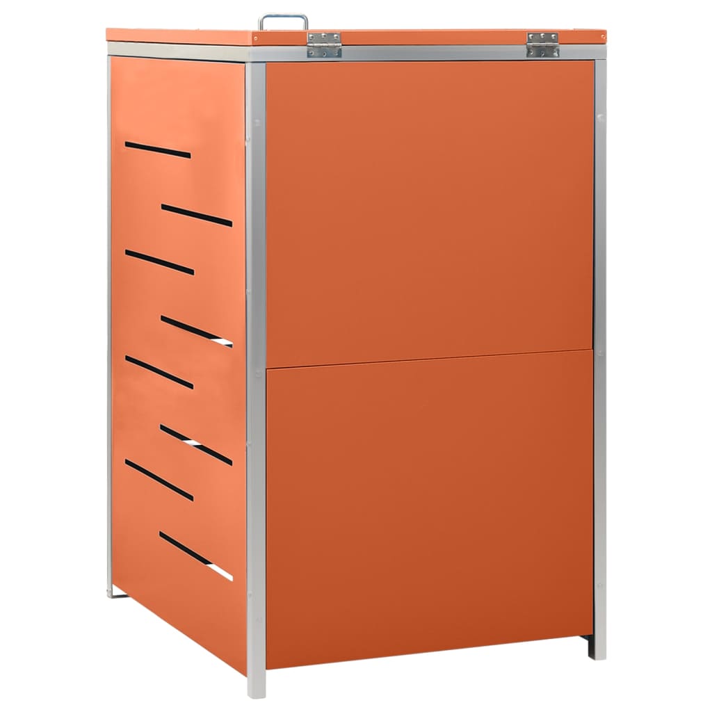 vidaXL Osłona na 1 kosz na śmieci, 69x77,5x112,5 cm, stal nierdzewna