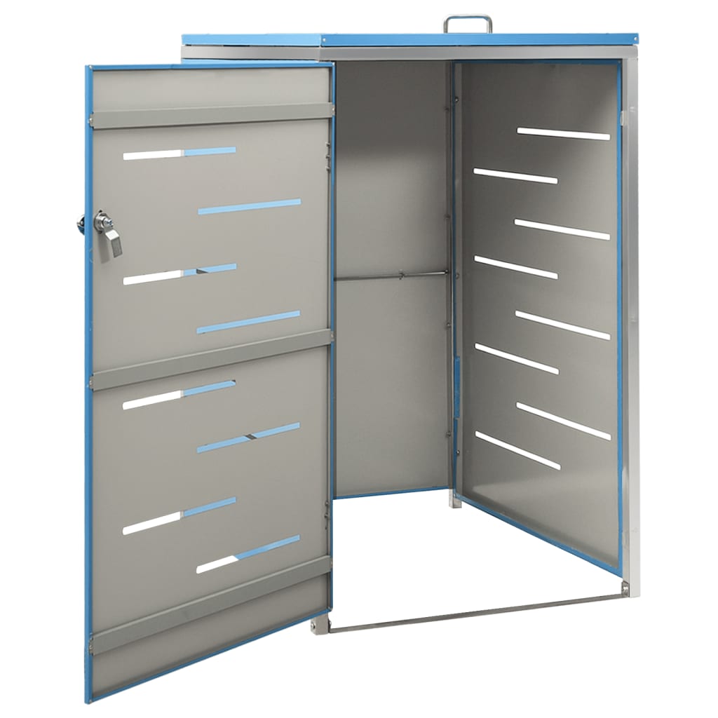 vidaXL Osłona na 1 kosz na śmieci, 69x77,5x112,5 cm, stal nierdzewna