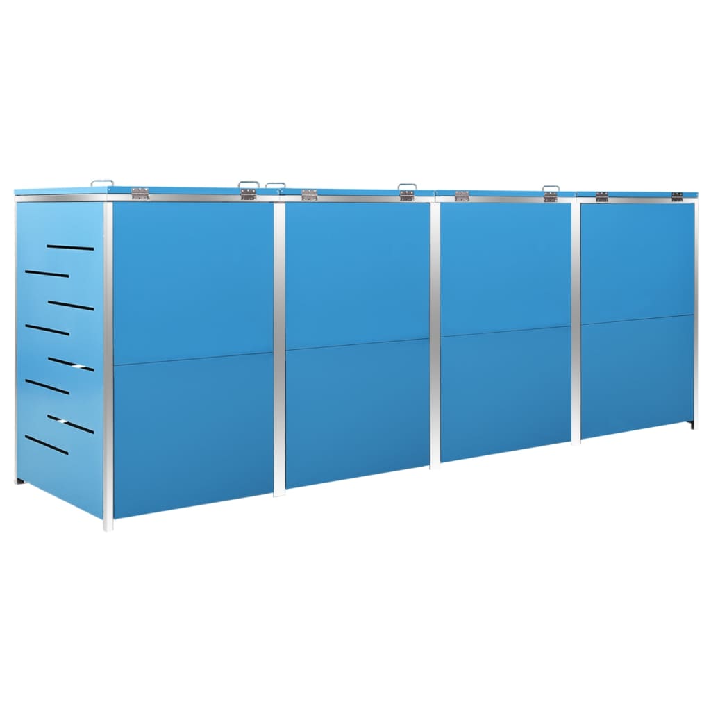 vidaXL Osłona na 4 kosze na śmieci, 276,5x77,5x112,5 cm, stalowa