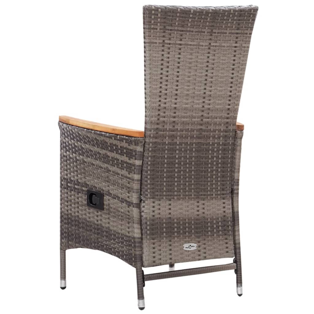 vidaXL 5-częściowy zestaw mebli ogrodowych, szary