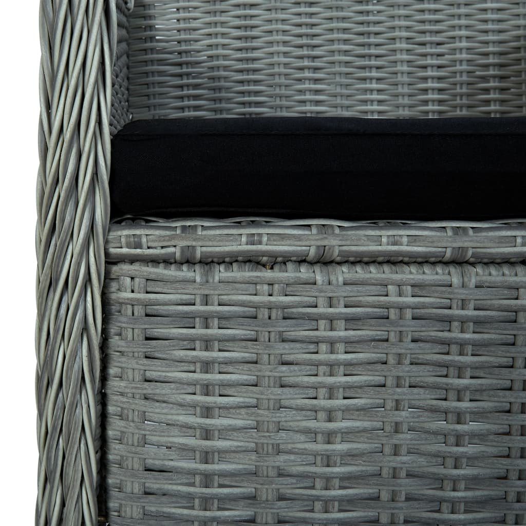 vidaXL 3-częściowy zestaw mebli ogrodowych, jasnoszary