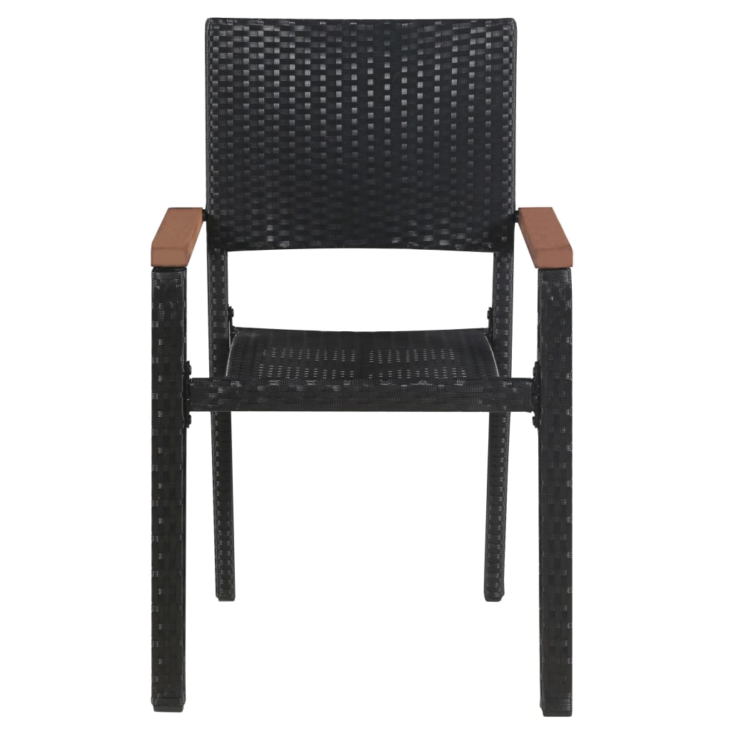vidaXL 7-częściowy zestaw mebli ogrodowych, czarny