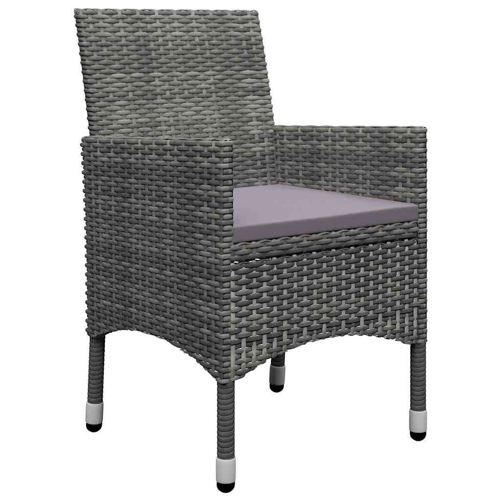 vidaXL 7-częściowy zestaw mebli ogrodowych, szary