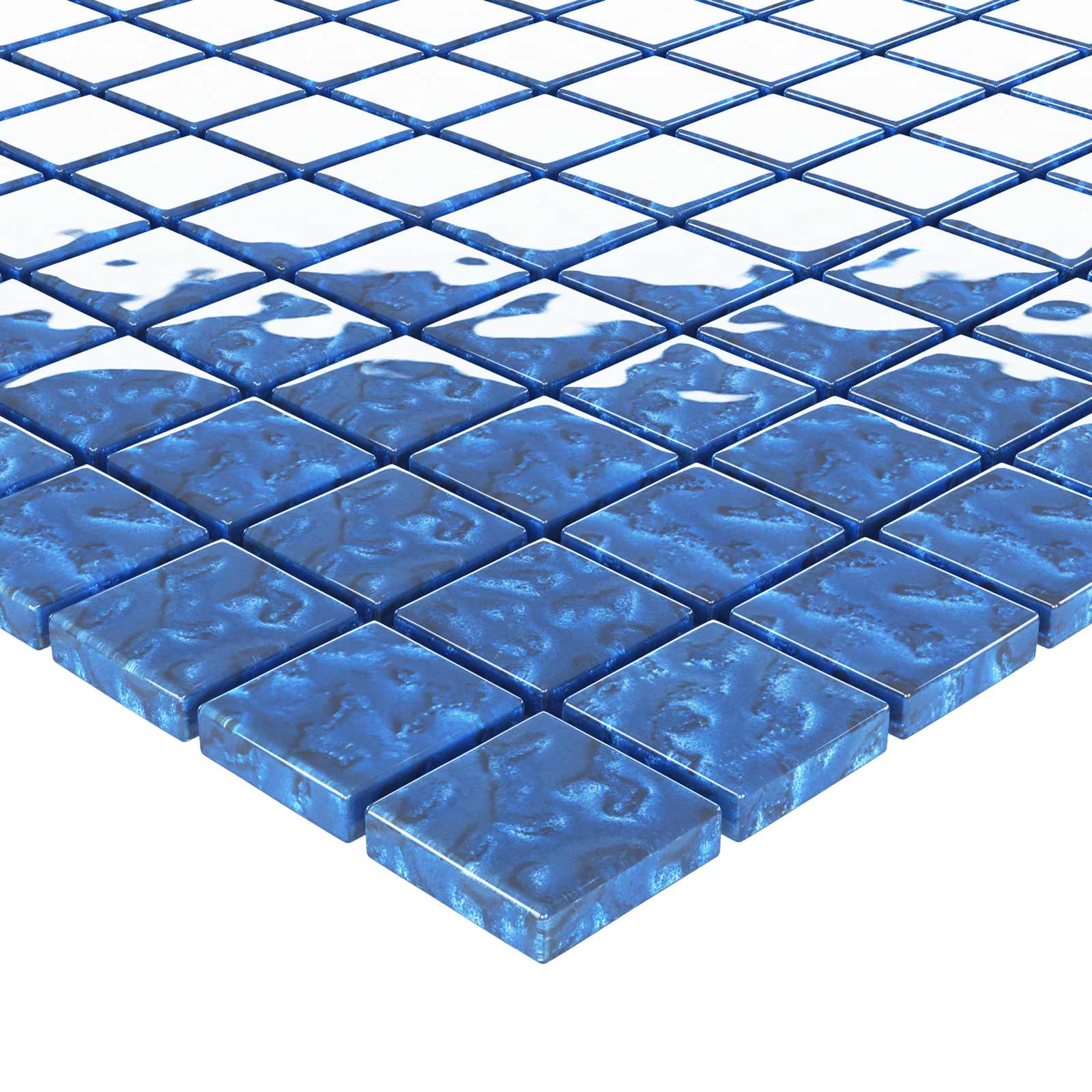 vidaXL Płytki mozaikowe 11 pcs Niebieski 50 x 50 cm Szkło