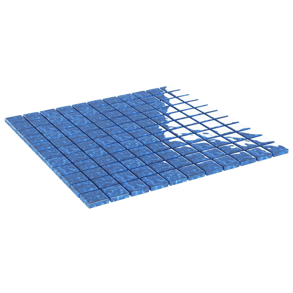 vidaXL Płytki mozaikowe 11 pcs Niebieski 50 x 50 cm Szkło