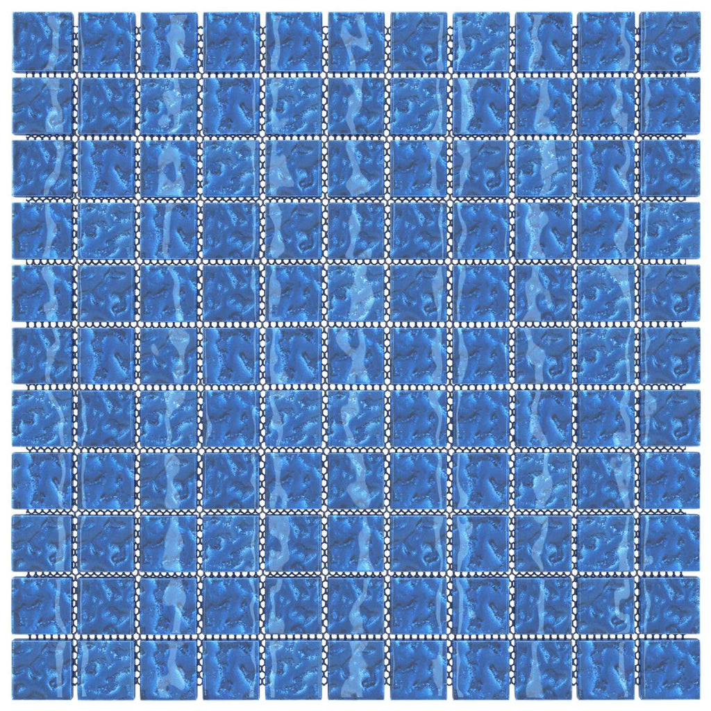 vidaXL Płytki mozaikowe 11 pcs Niebieski 50 x 50 cm Szkło