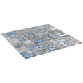 vidaXL Płytki mozaikowe 22 pcs Szary i Niebieski 50 x 50 cm Szkło