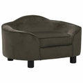 vidaXL Sofa dla psa, ciemnoszara, 67x47x36 cm, pluszowa