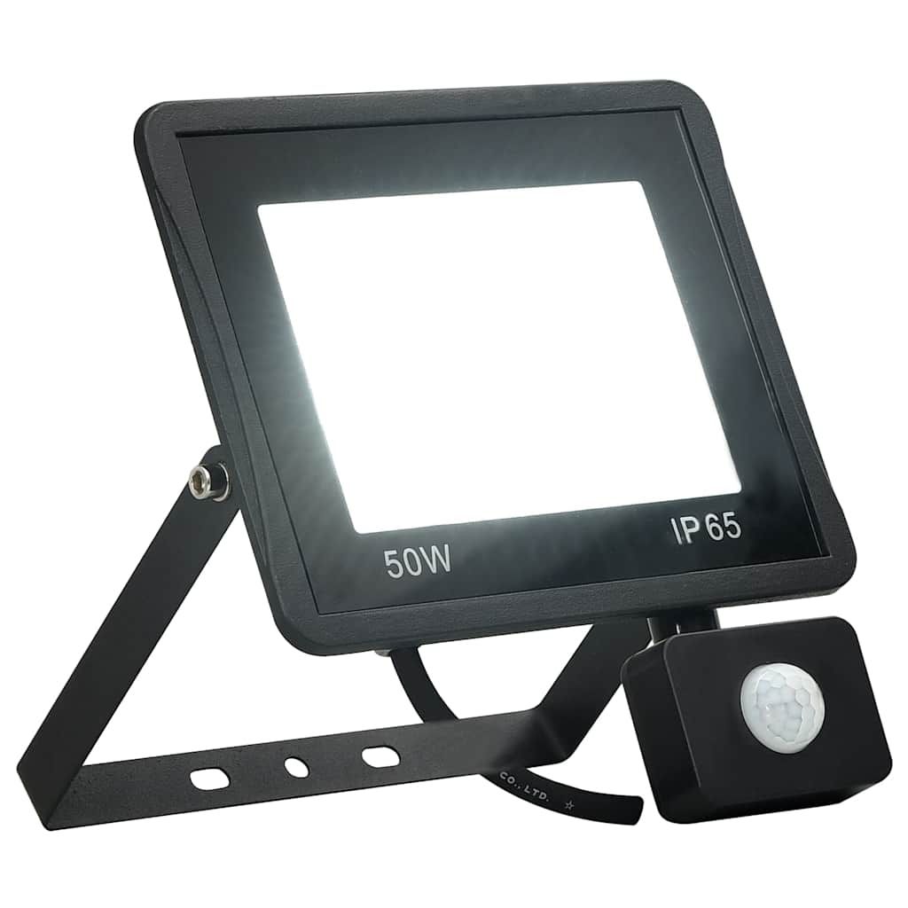vidaXL Reflektor LED z czujnikiem, 50 W, zimne białe światło