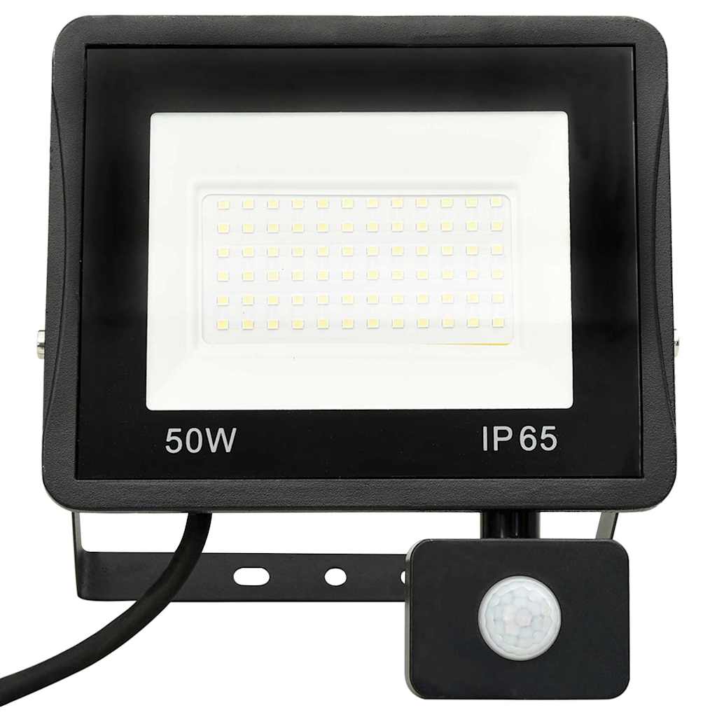 vidaXL Reflektor LED z czujnikiem, 50 W, zimne białe światło