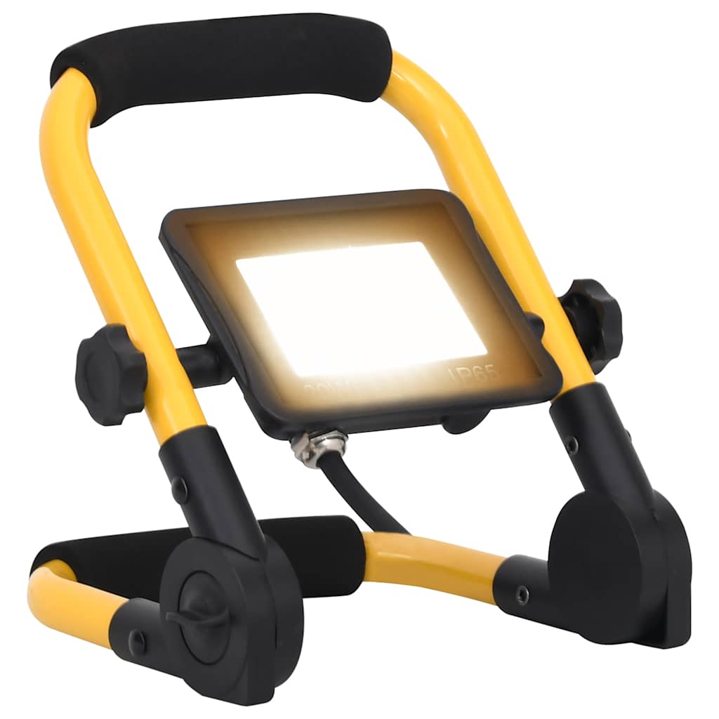 vidaXL Reflektor LED z uchwytem, 20 W, ciepłe białe światło