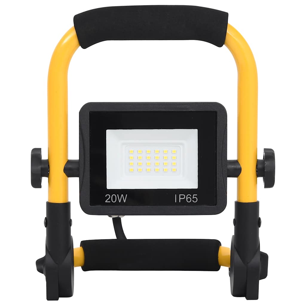 vidaXL Reflektor LED z uchwytem, 20 W, ciepłe białe światło