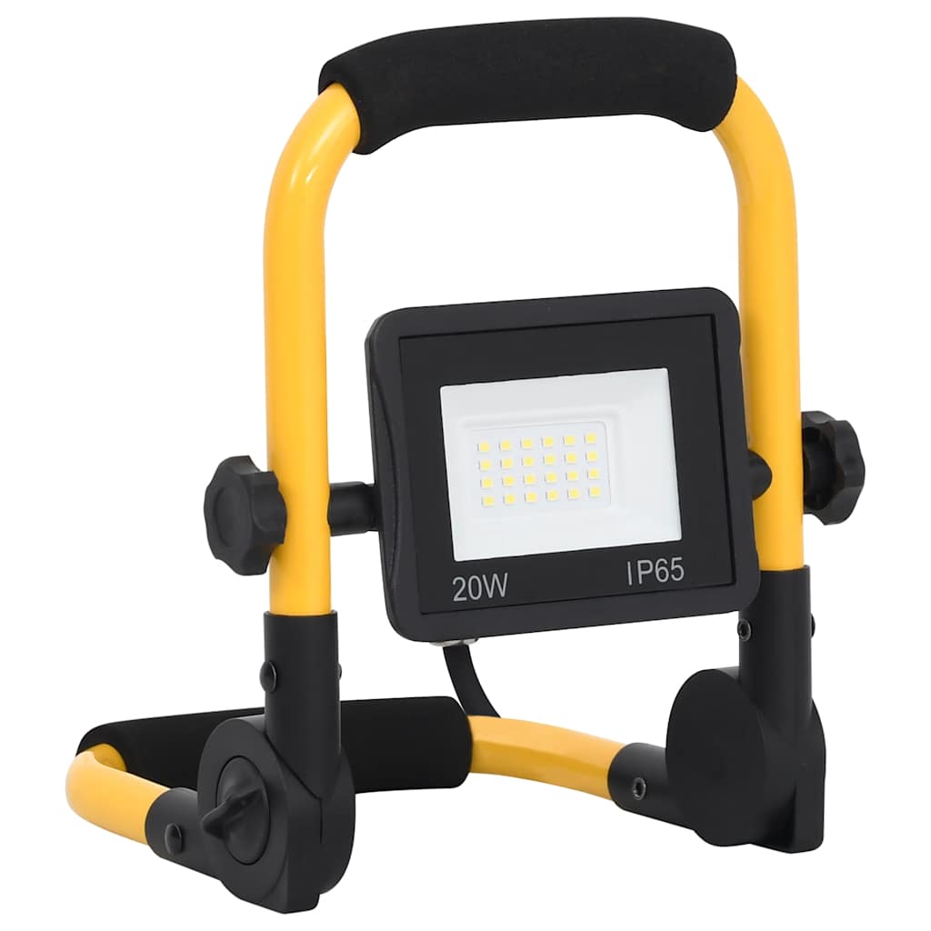 vidaXL Reflektor LED z uchwytem, 20 W, ciepłe białe światło