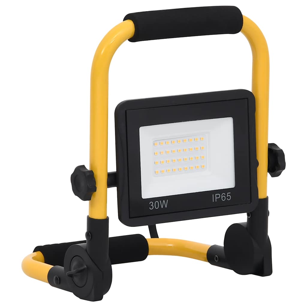 vidaXL Reflektor LED z uchwytem, 30 W, ciepłe białe światło