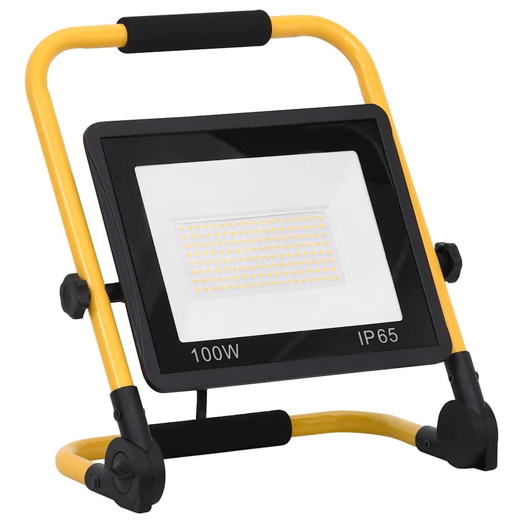 vidaXL Reflektor LED z uchwytem, 100 W, ciepłe białe światło