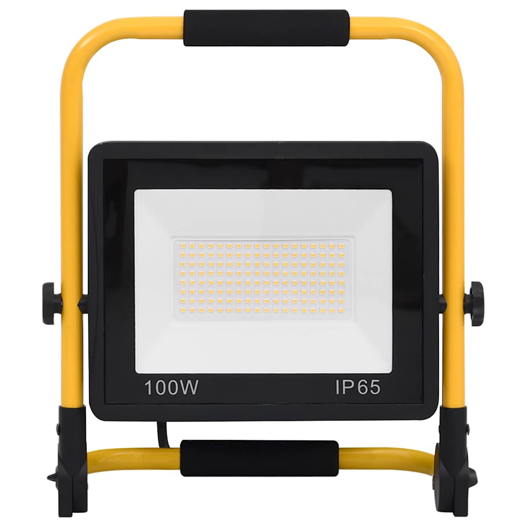 vidaXL Reflektor LED z uchwytem, 100 W, ciepłe białe światło